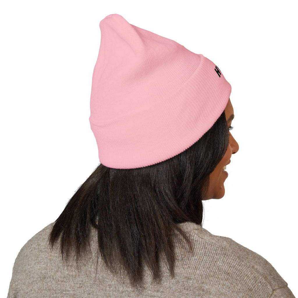 'HVNLY' Embroidered Cuffed Beanie