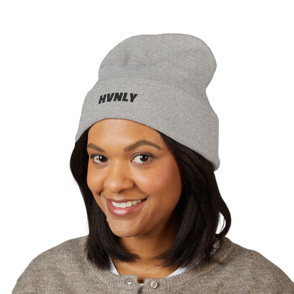'HVNLY' Embroidered Cuffed Beanie