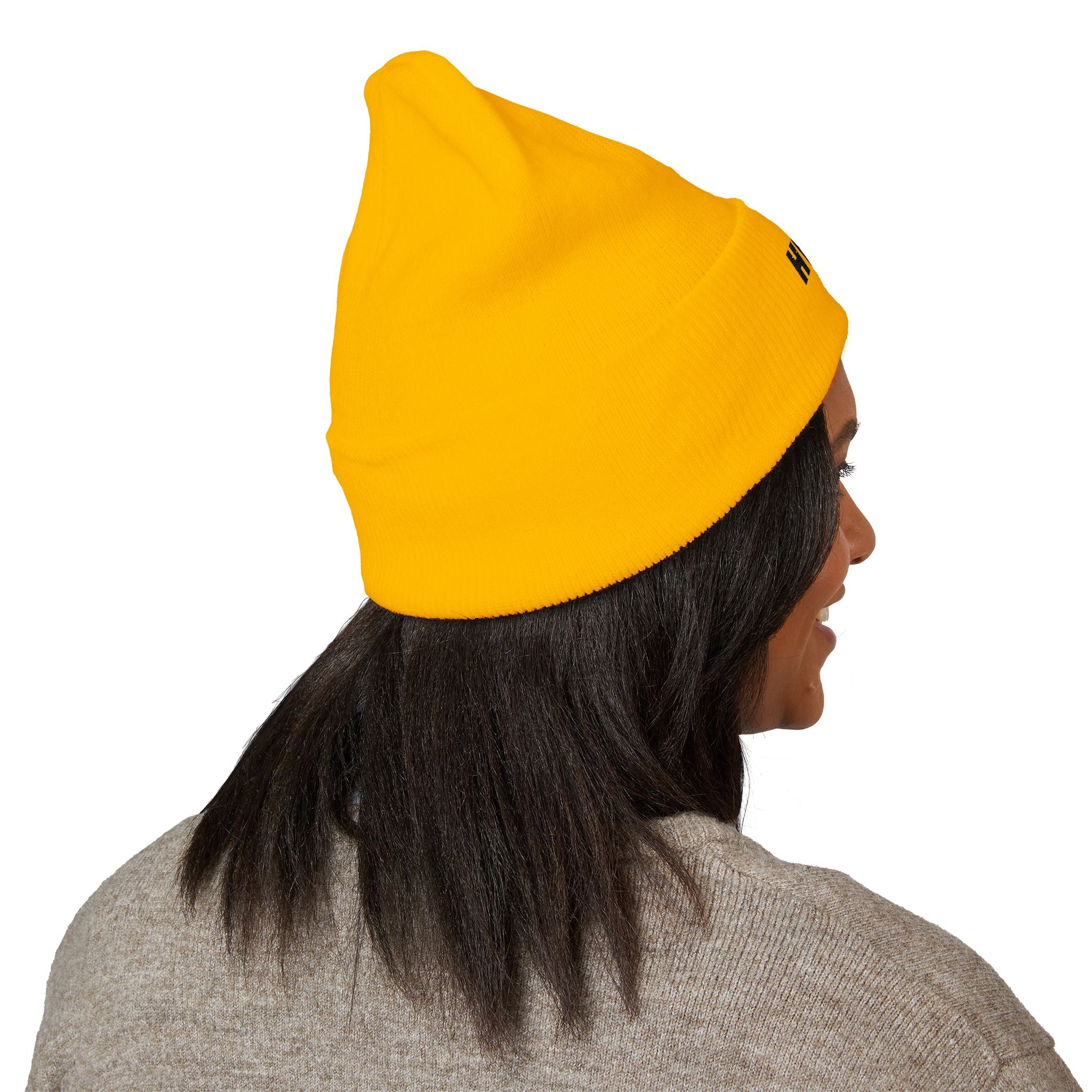 'HVNLY' Embroidered Cuffed Beanie